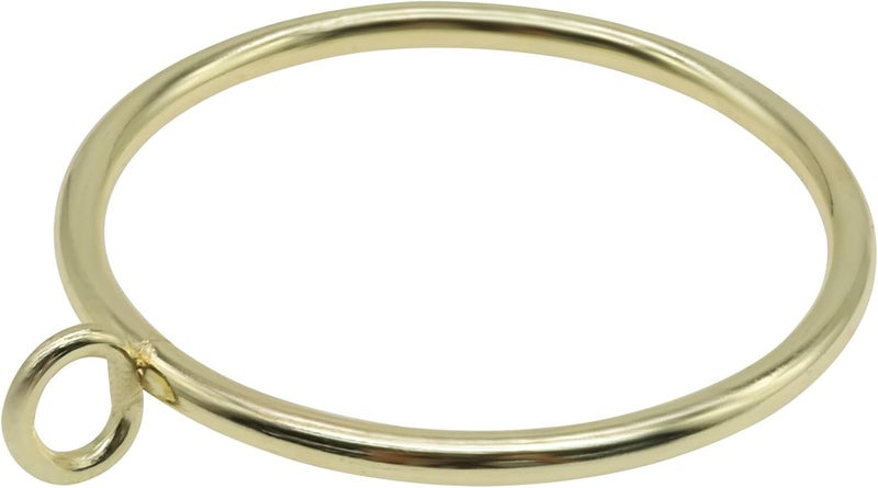 Bivethoi 28 Pack Metal Curtain Rings, with Eyelets Curtain Rings 2 Inch Inner Diameter Drapery Rings, Gold Curtain Rings for Curtain Rods - Image 1